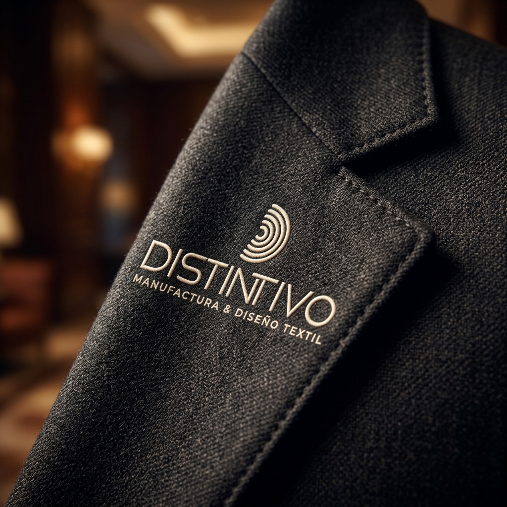 Detalle bordado en solapa de blazer Distintivo